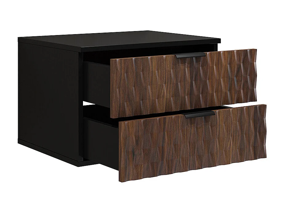 Meuble sous-vasque 60cm plan de toilette Nevia Bois et Noir