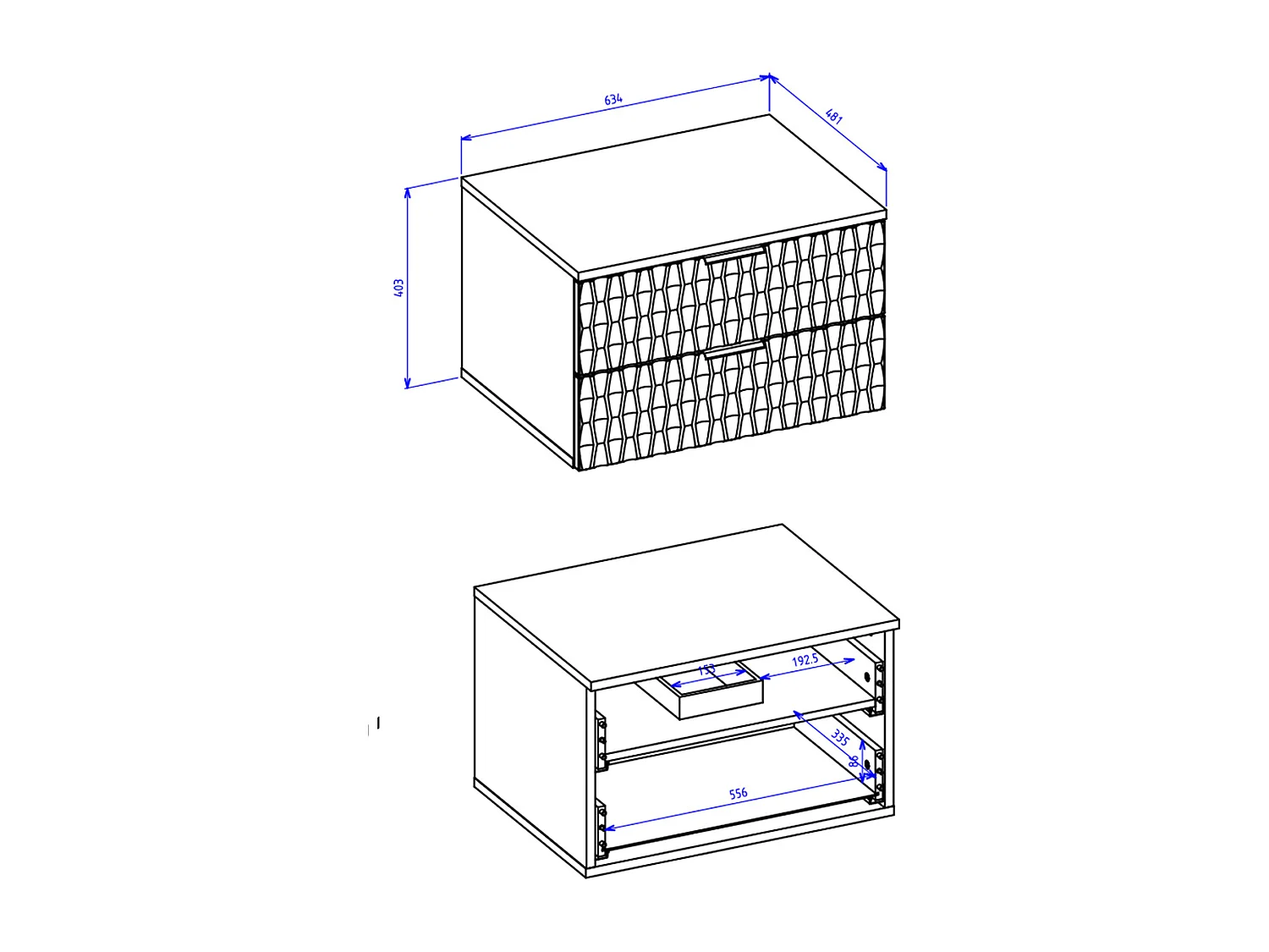 Meuble sous-vasque 60cm plan de toilette Nevia Bois et Noir