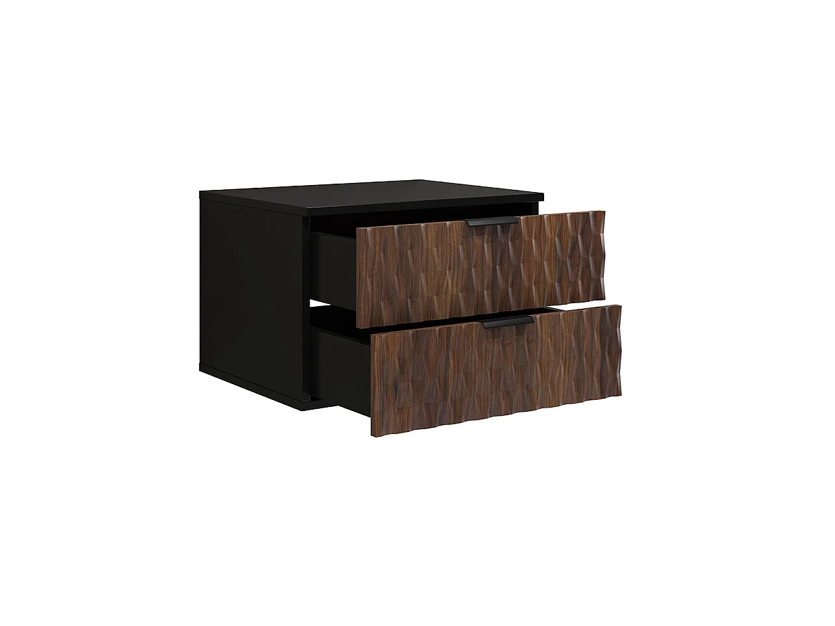 Meuble sous-vasque 60cm plan de toilette Nevia Bois et Noir