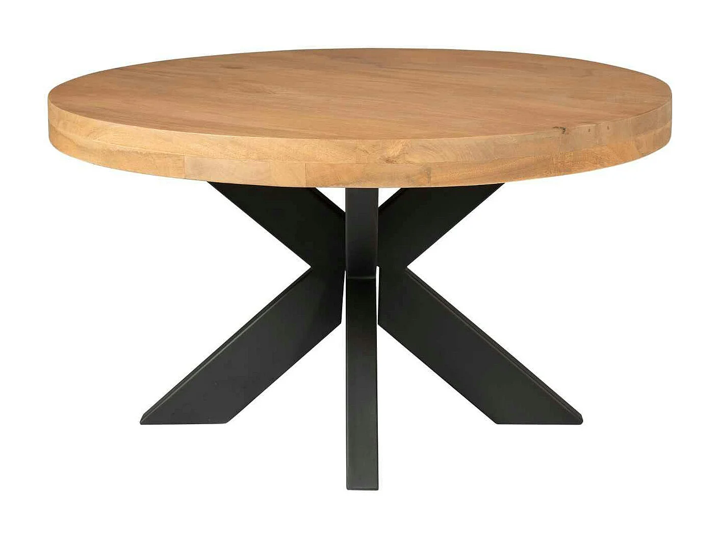 Table basse ronde en bois clair Ø80 cm RIVANO