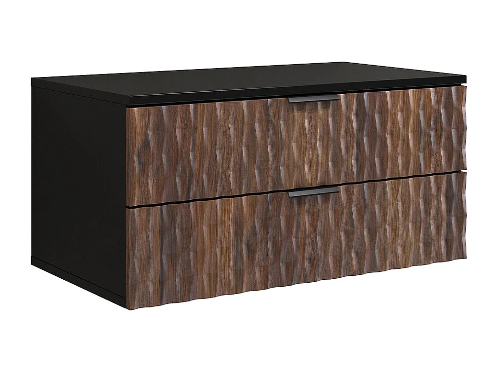 Meuble sous-vasque 80cm plan de toilette Nevia Bois et Noir