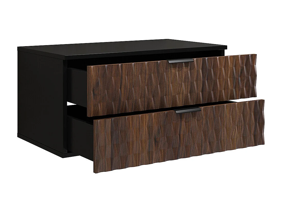 Meuble sous-vasque 80cm plan de toilette Nevia Bois et Noir