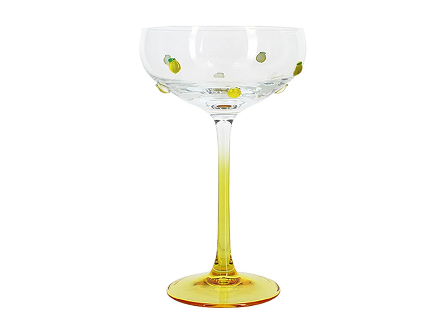 Novastyl - Lot De 4 Coupes à Champagne 27cl En Verre Citron