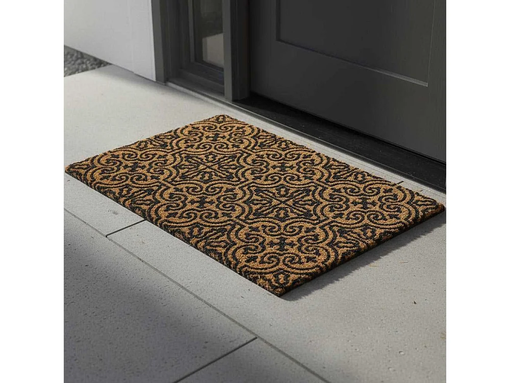 Paillasson en fibres de coco Arabesques 60 x 40 cm modèle aléatoire