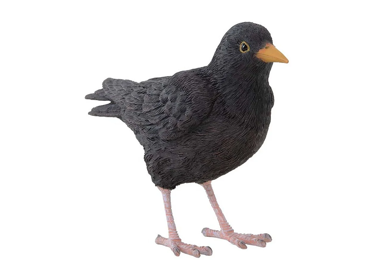 Oiseau décoratif extérieur en polyrésine Merle