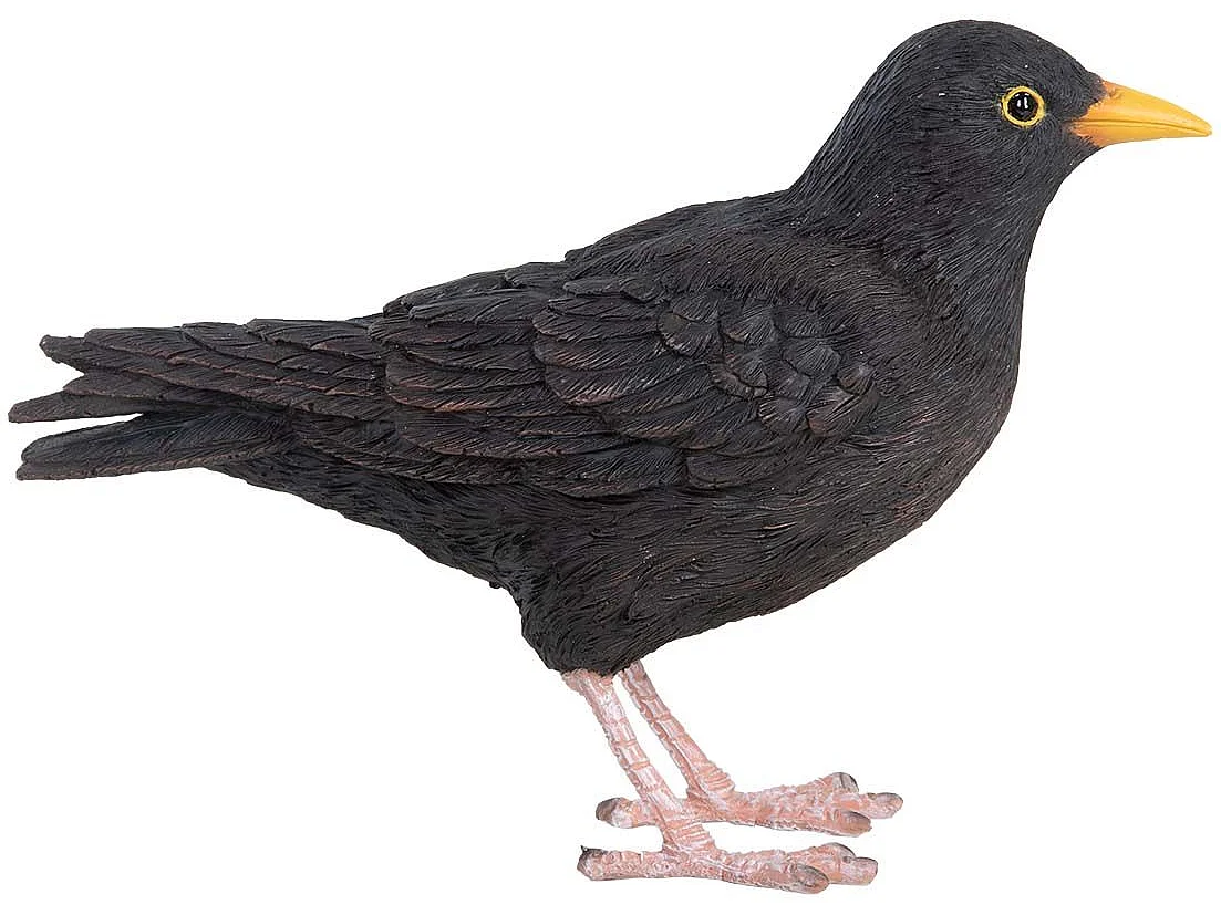 Outdoor Deko-Vogel aus Polyresin Amsel