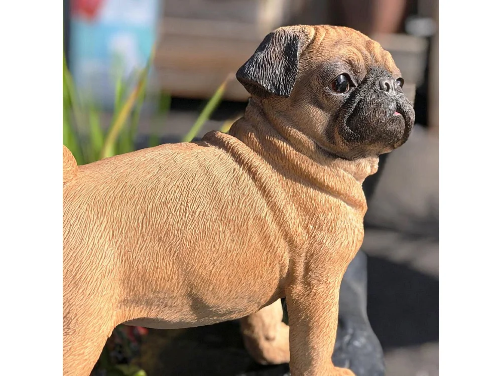 Carlin debout en résine 33 cm