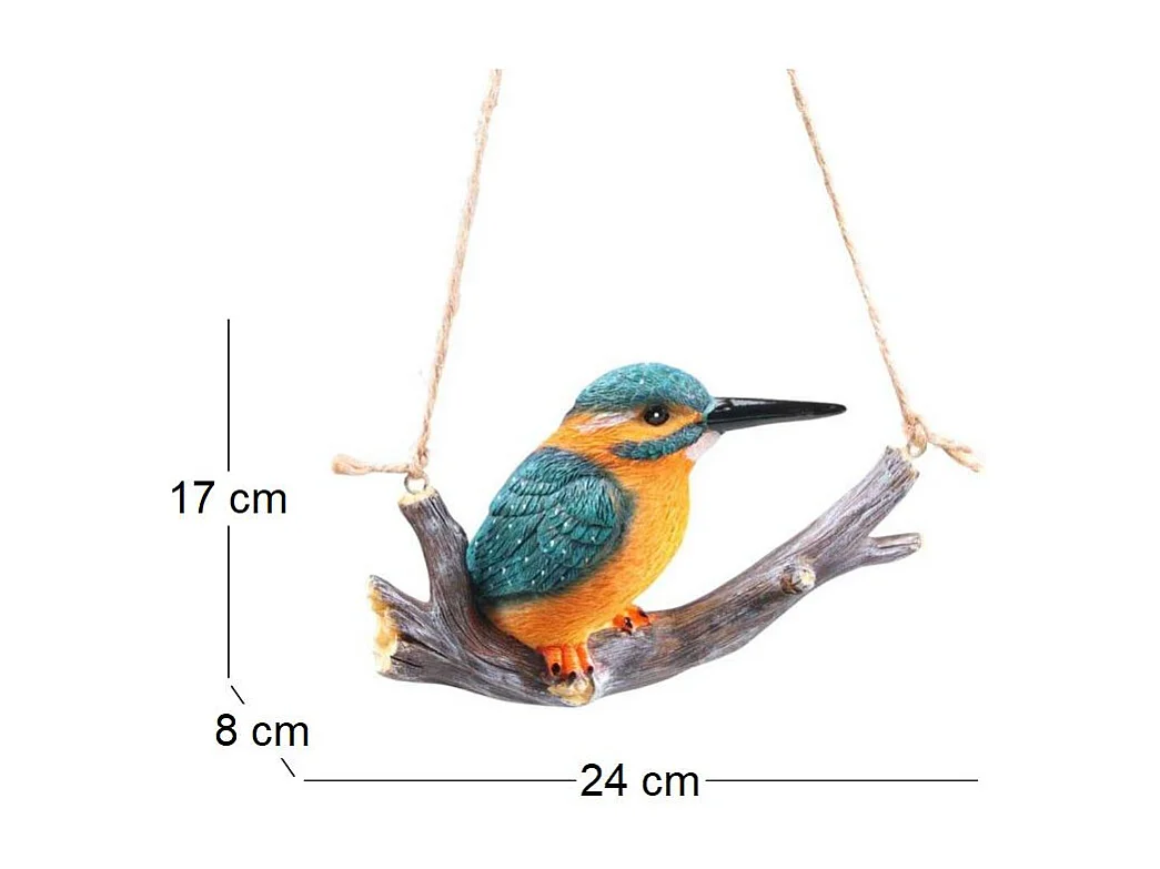Martin-pecheur sur une branche à suspendre