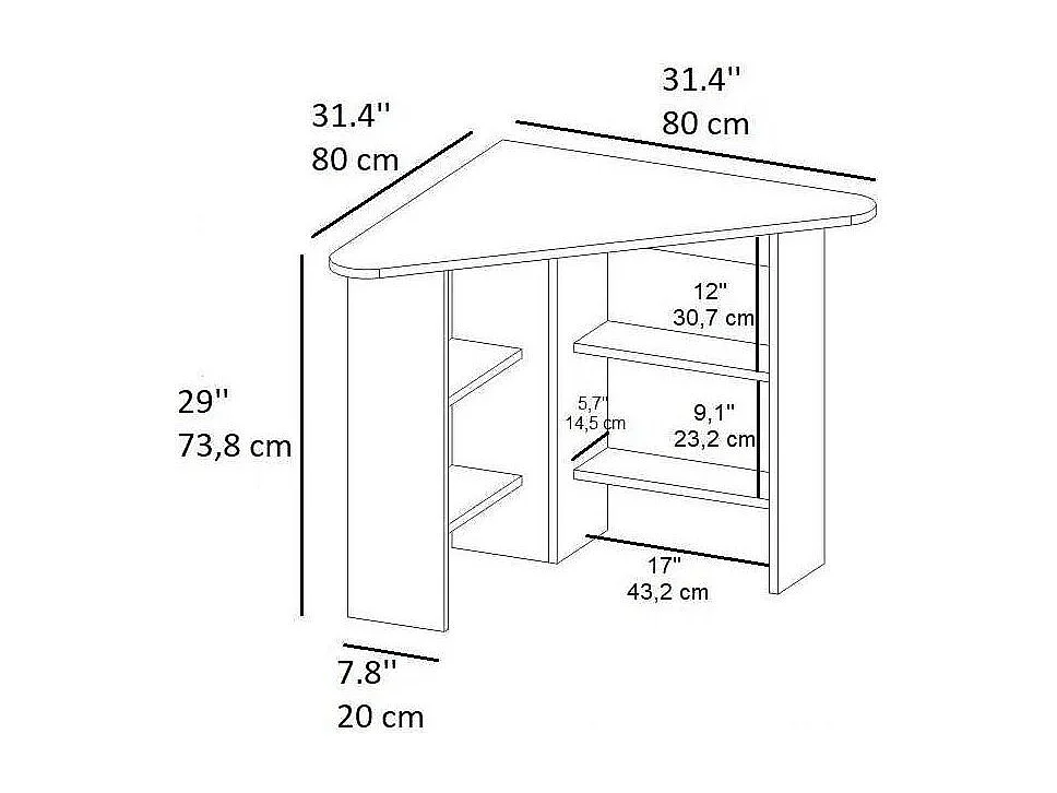Bureau d'angle en agglomeré Basic
