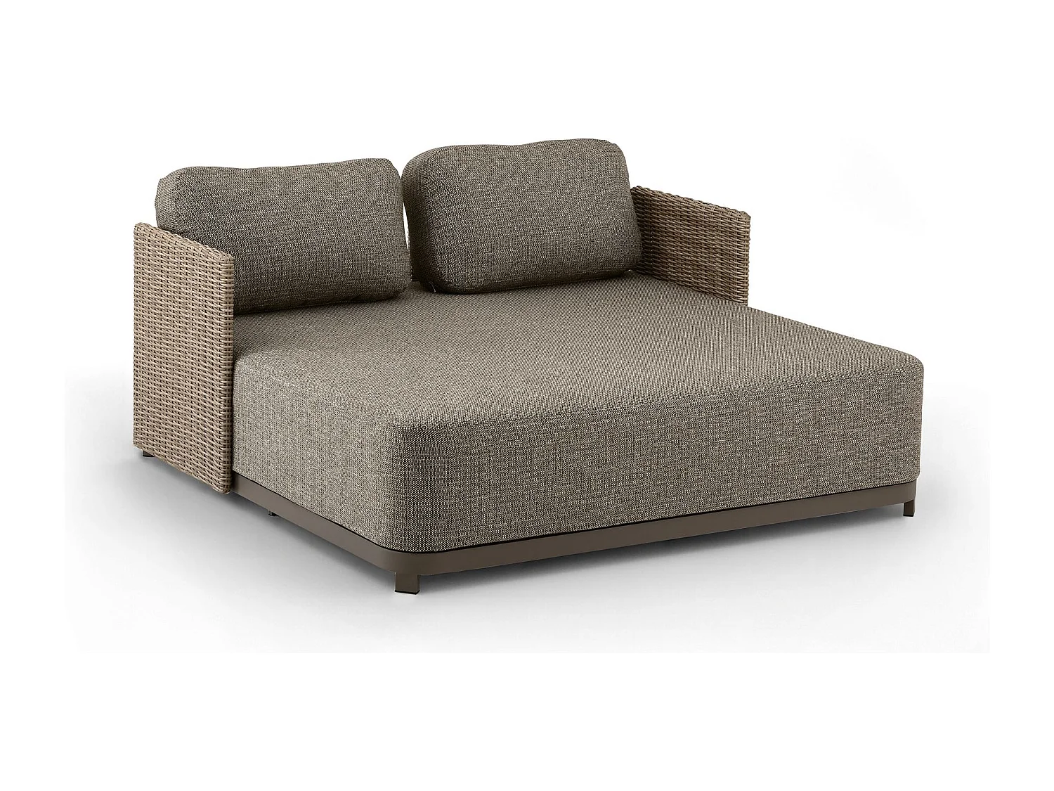 Now's Home - Daybed Structure En Aluminium Et Tissu Moka Madrague