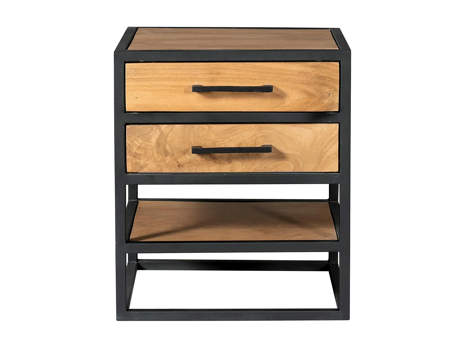 Table de chevet bois clair 2 tiroirs RIVANO