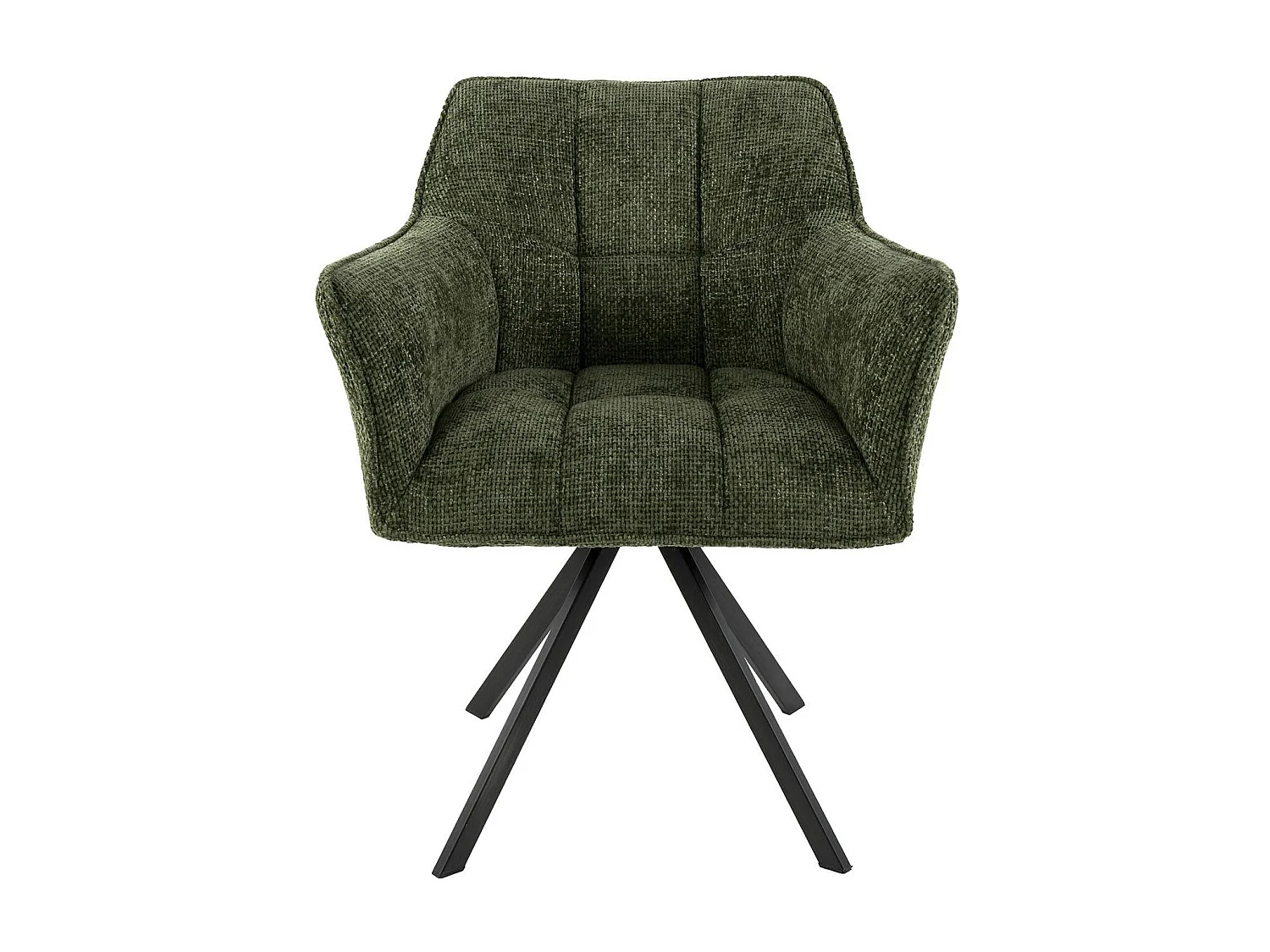 Fauteuil de table pivotant vert chiné (lot de 2) MELBOURNE