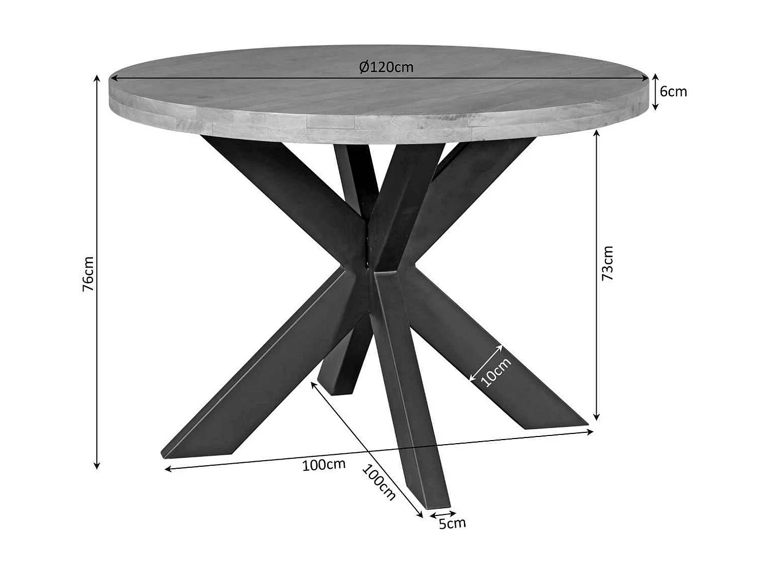 Table à manger ronde en bois clair Ø110 cm RIVANO