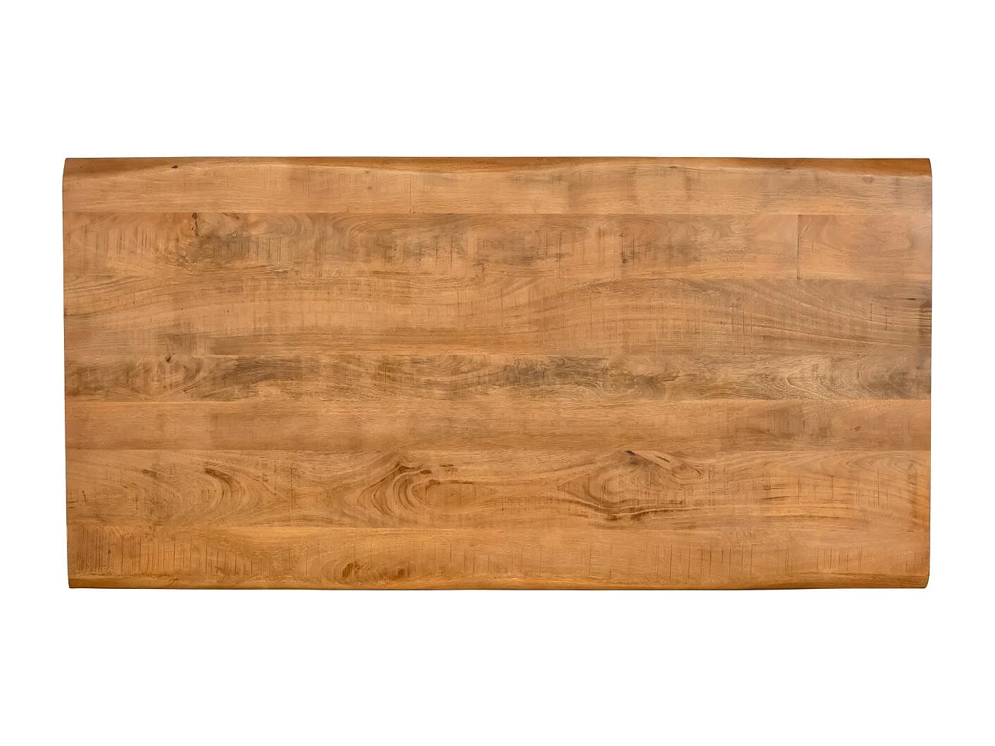 Table à manger en bois clair à bords naturels 220 cm RIVANO