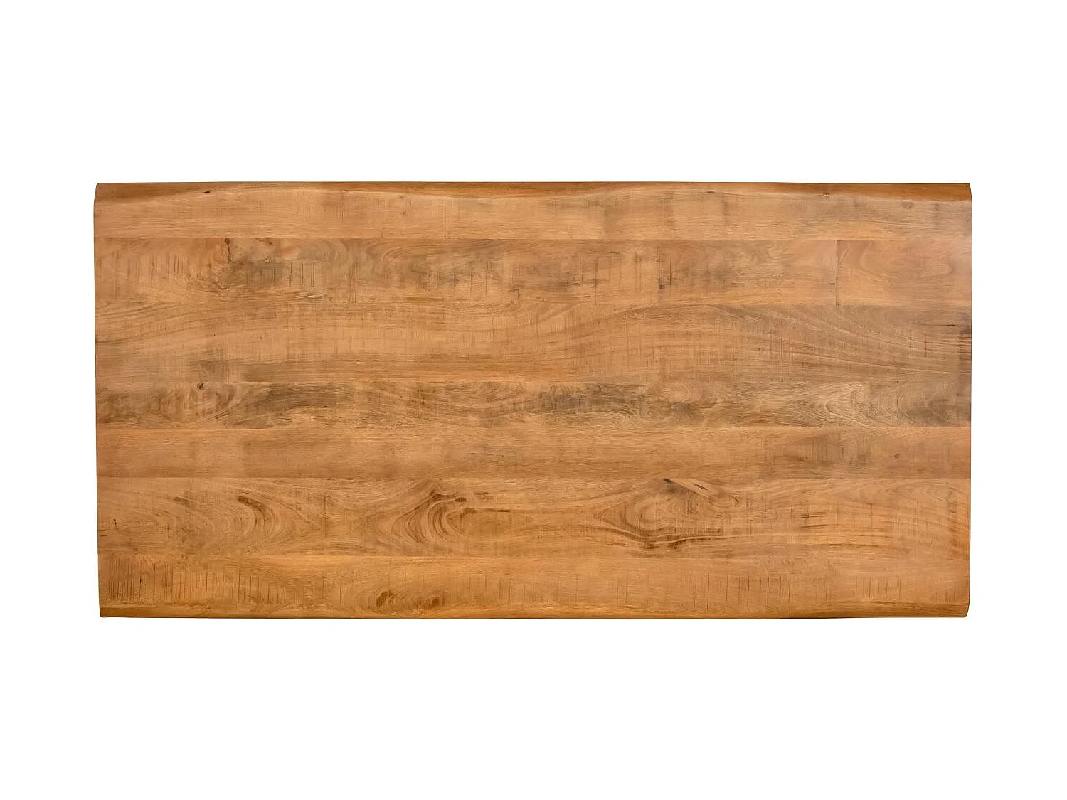 Table à manger en bois clair à bords naturels 180 cm RIVANO