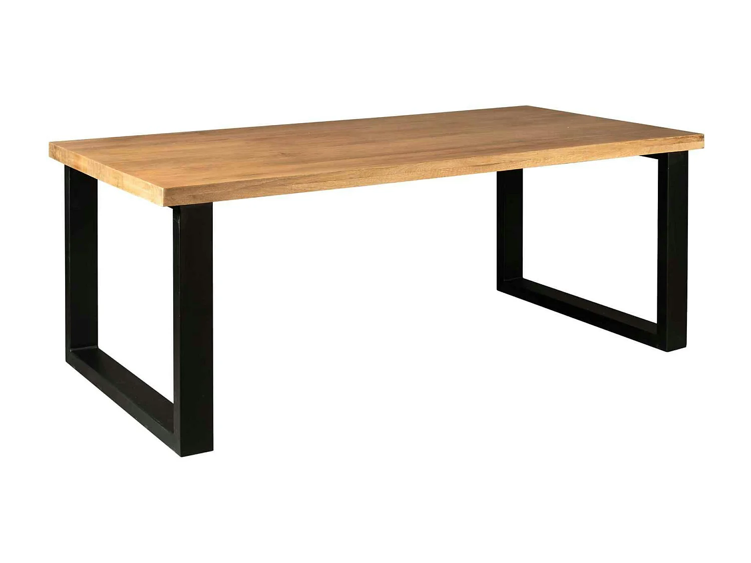 Table à manger bois clair pied en U 240 cm RIVANO