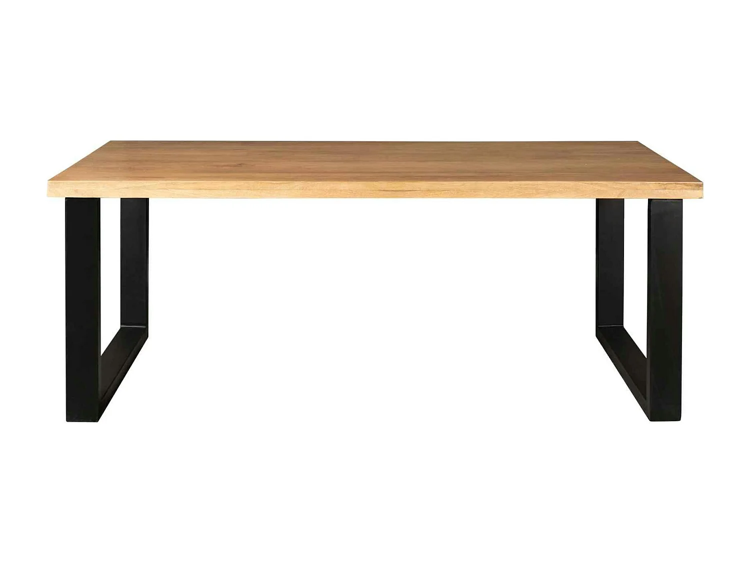 Table à manger bois clair pied en U 220 cm RIVANO
