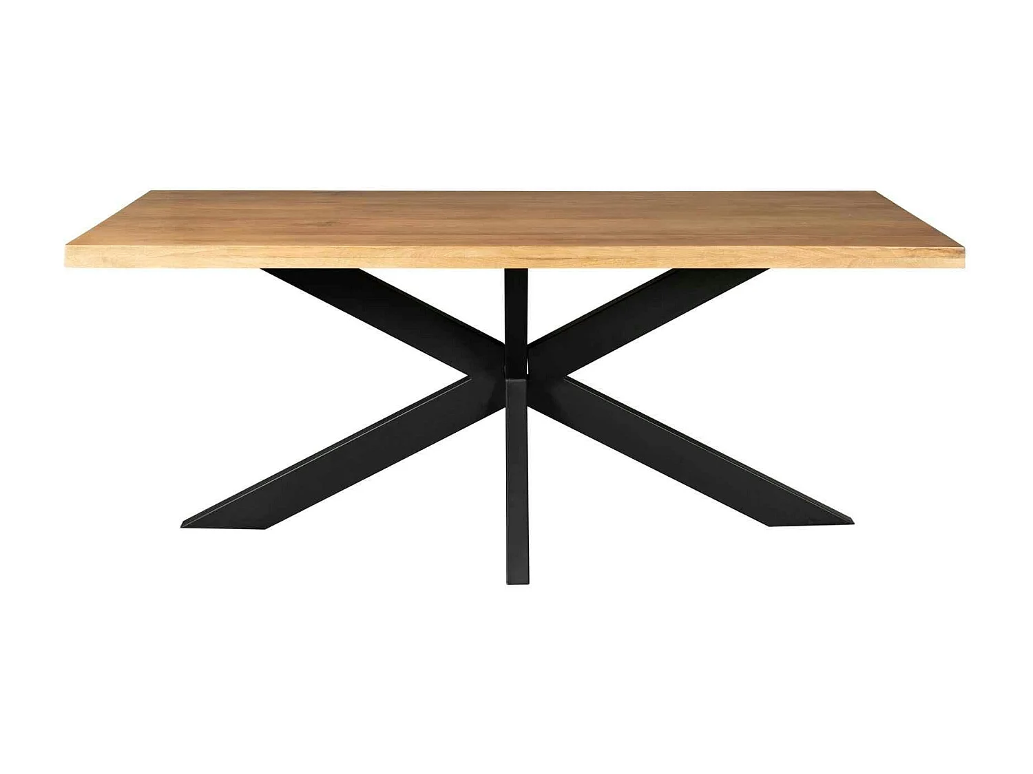 Table à manger bois clair pied central 300 cm RIVANO