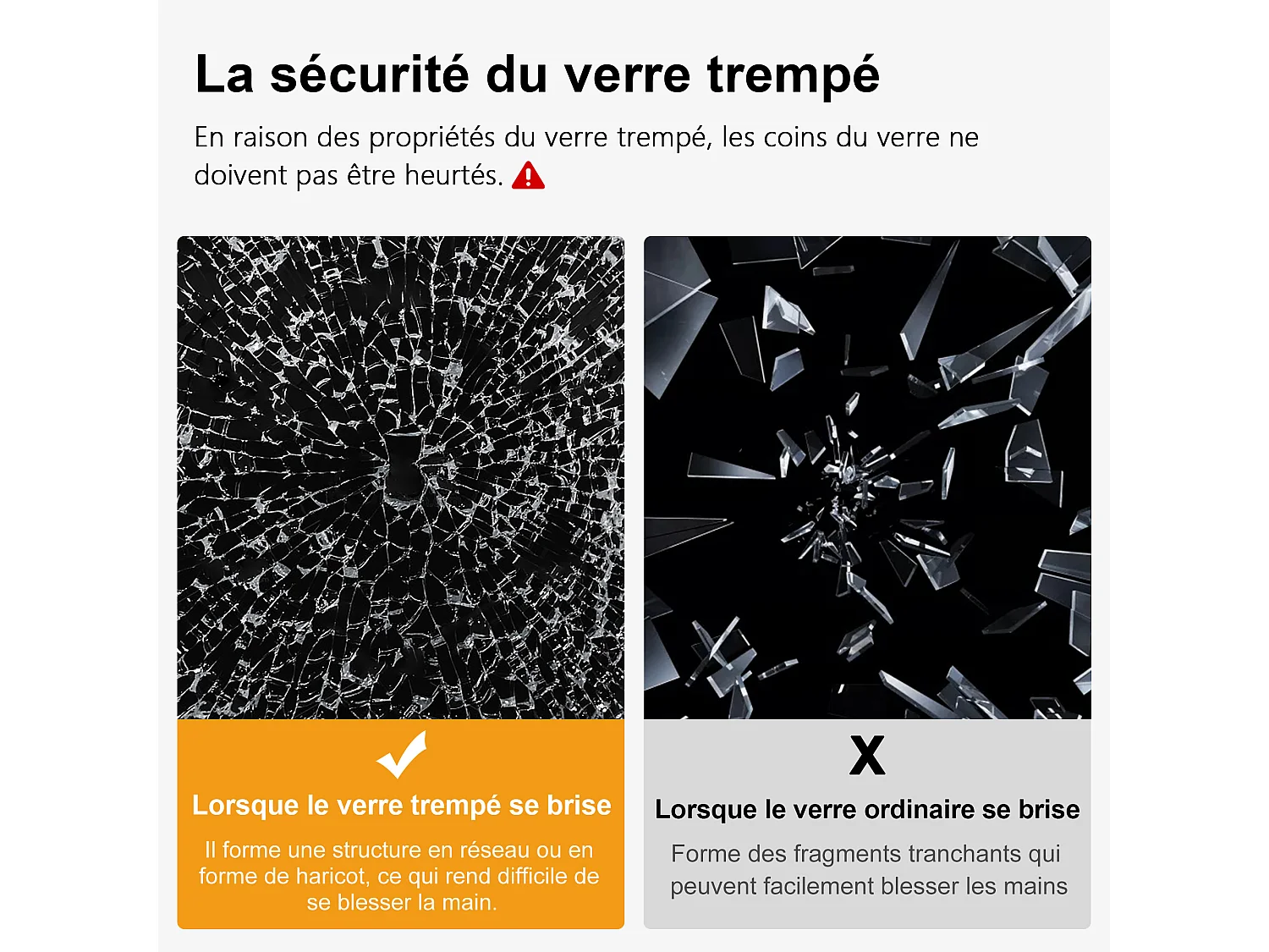 Bureau avec tiroirs en verre de sécurité,  résistant aux chocs et facile d’entretien, pour salon, chambre, bureau et gaming