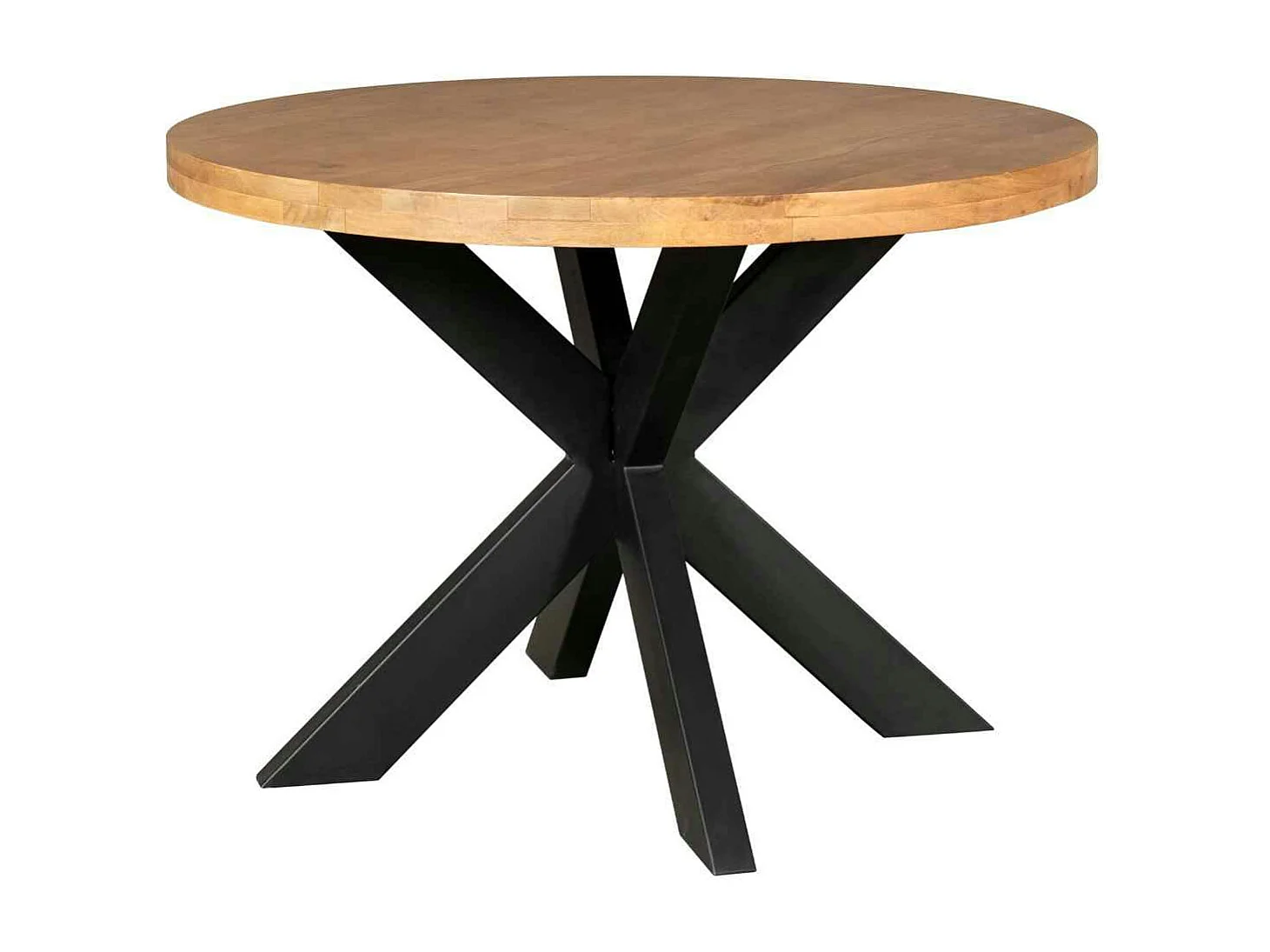 Table à manger ronde en bois clair Ø120 cm RIVANO