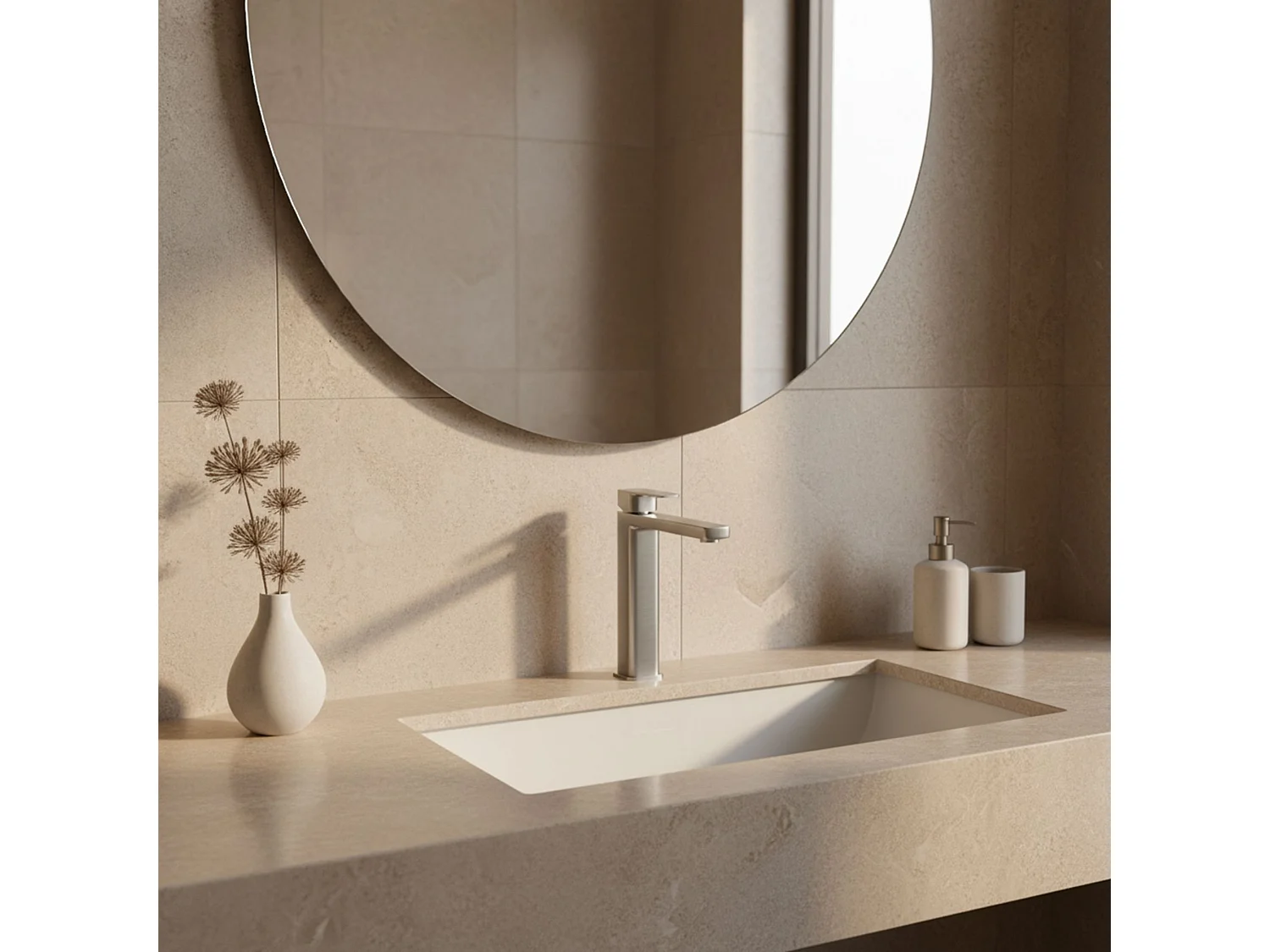 Robinet De Lavabo Rea Arlo High Brush Nickiel