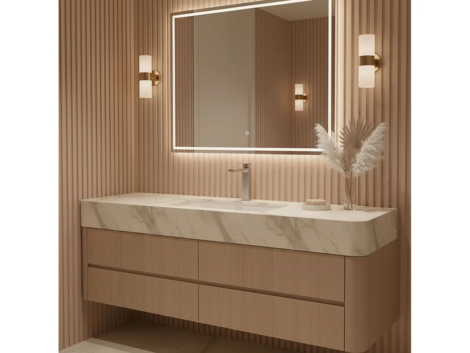 Robinet De Lavabo Rea Arlo High Brush Nickiel