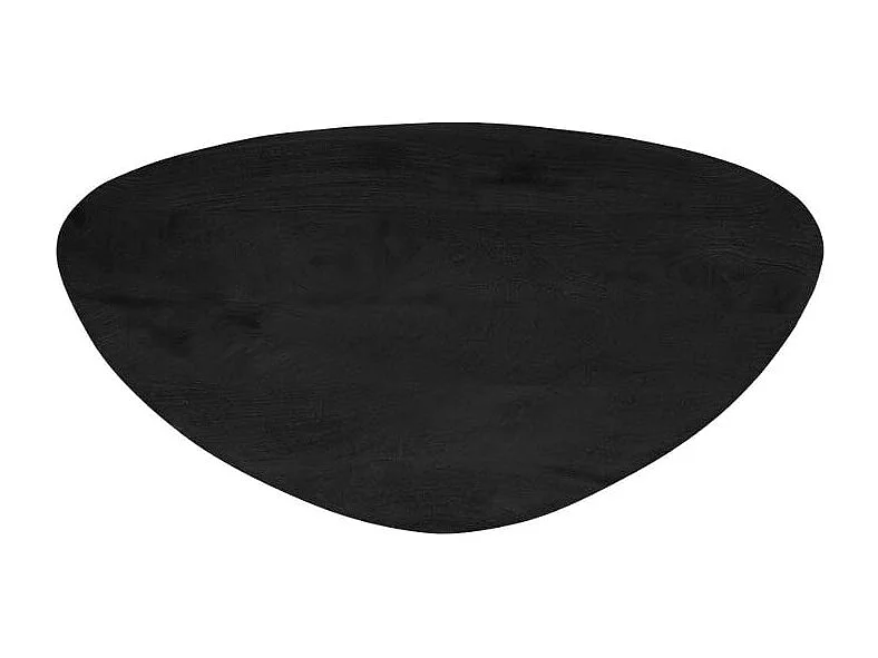 Table de salon en bois noir style organique ALVERA