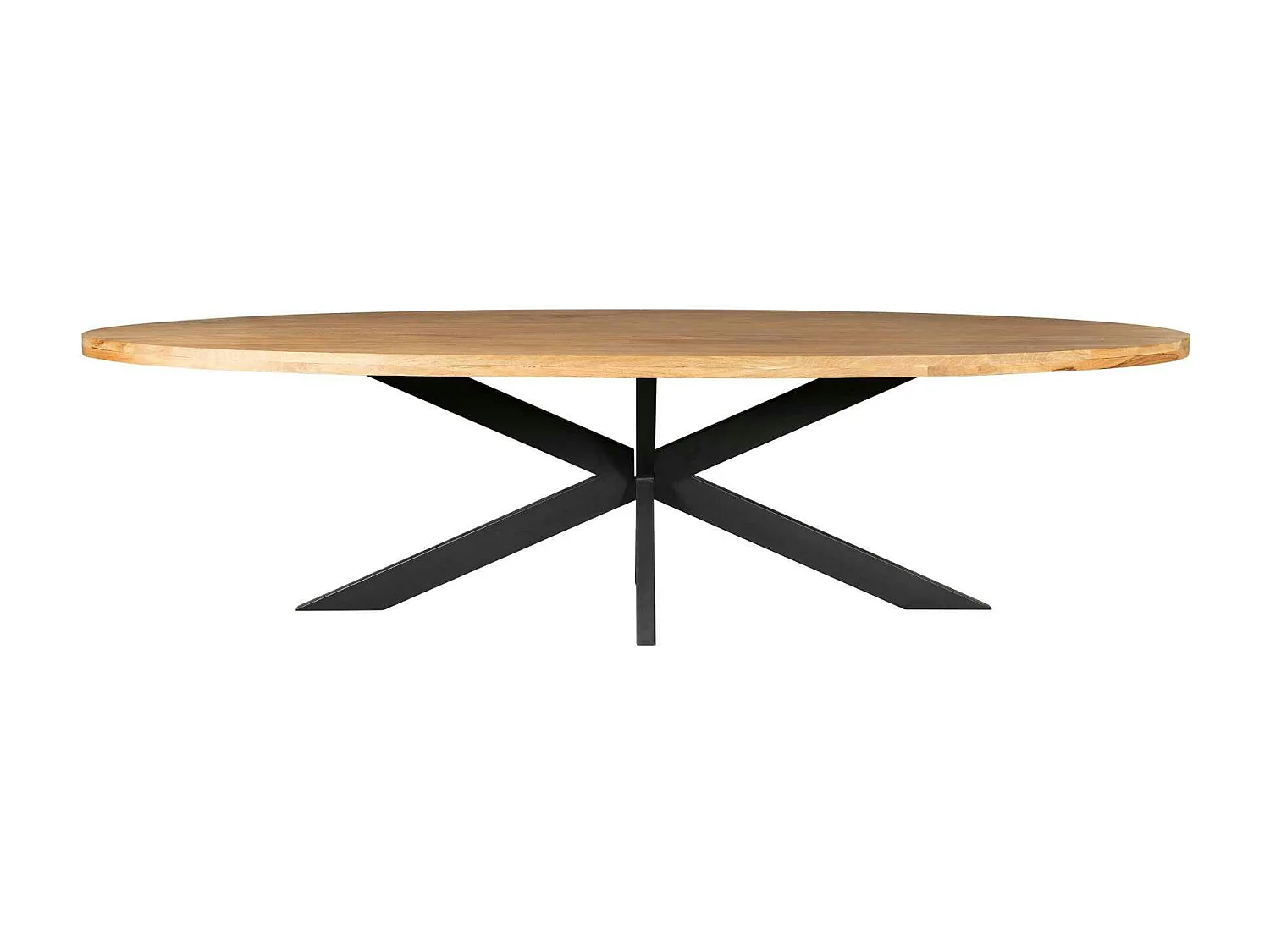 Table à manger ovale en bois clair 300 cm RIVANO