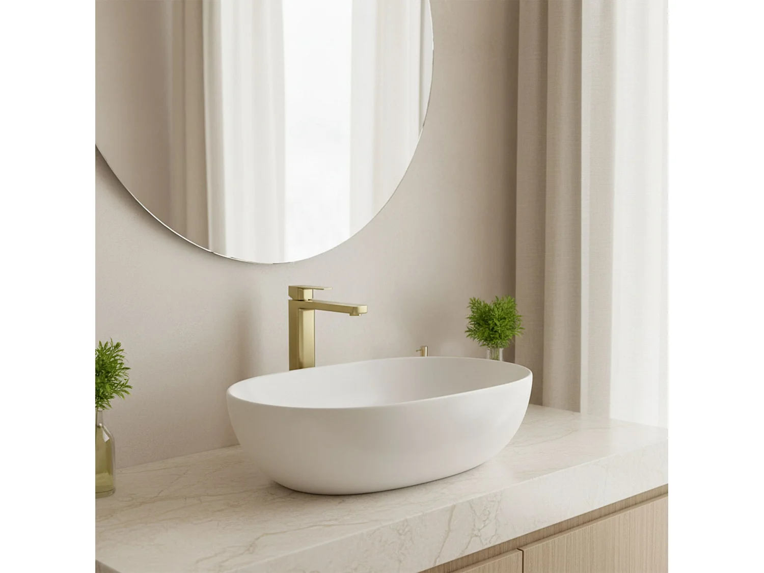 Robinet De Lavabo Rea Arlo High Brushed Gold