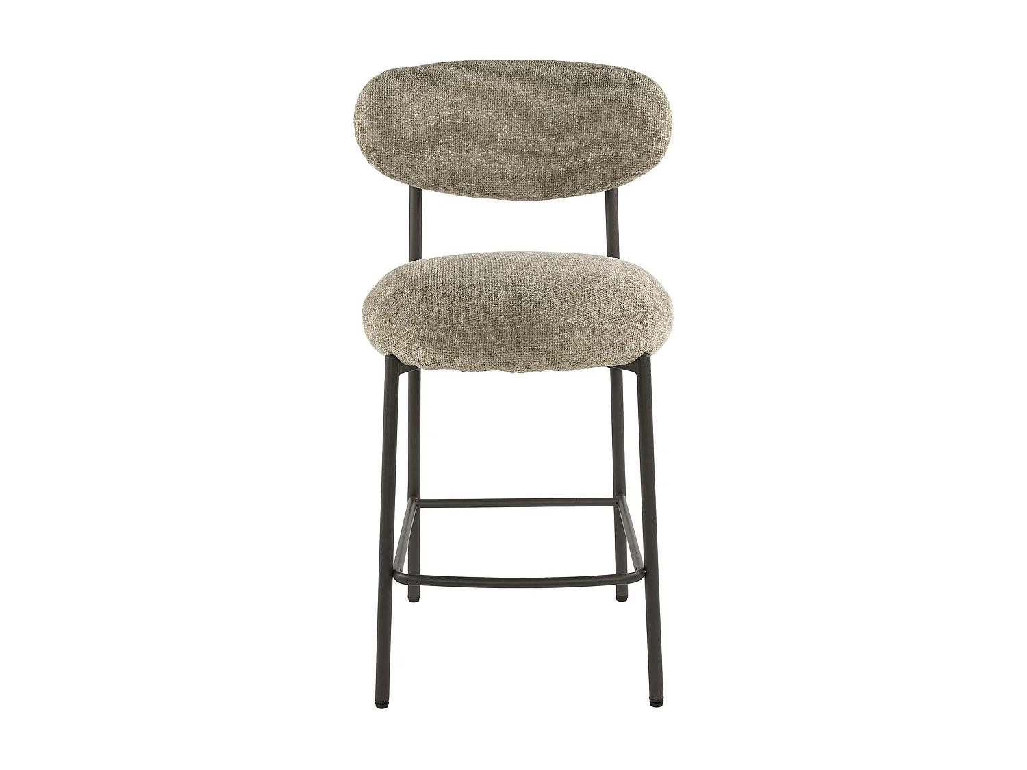 Tabouret de bar beige à dossier rond (lot de 2) CREEK