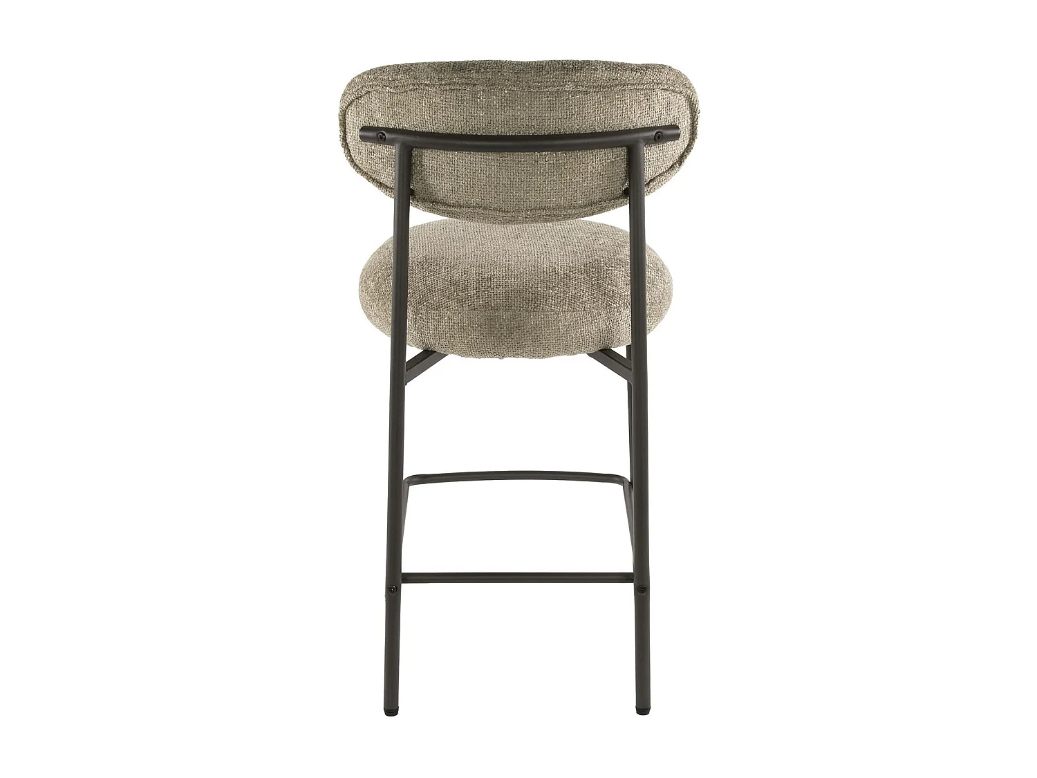 Tabouret de bar beige à dossier rond (lot de 2) CREEK