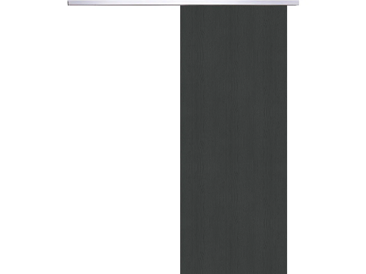 Porte Coulissante Grey Oak H204 X L73 + Rail Alu Gd Menuiseries