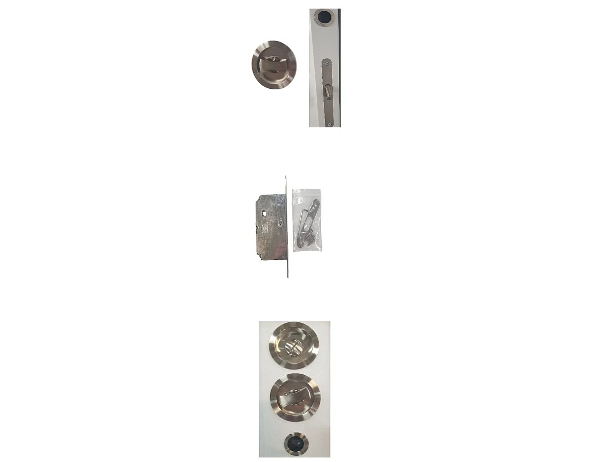 Porte Coulissante Athena Blanc H204 X L93 Cm, Galandage, Kit De Finition Gd Menuiseries