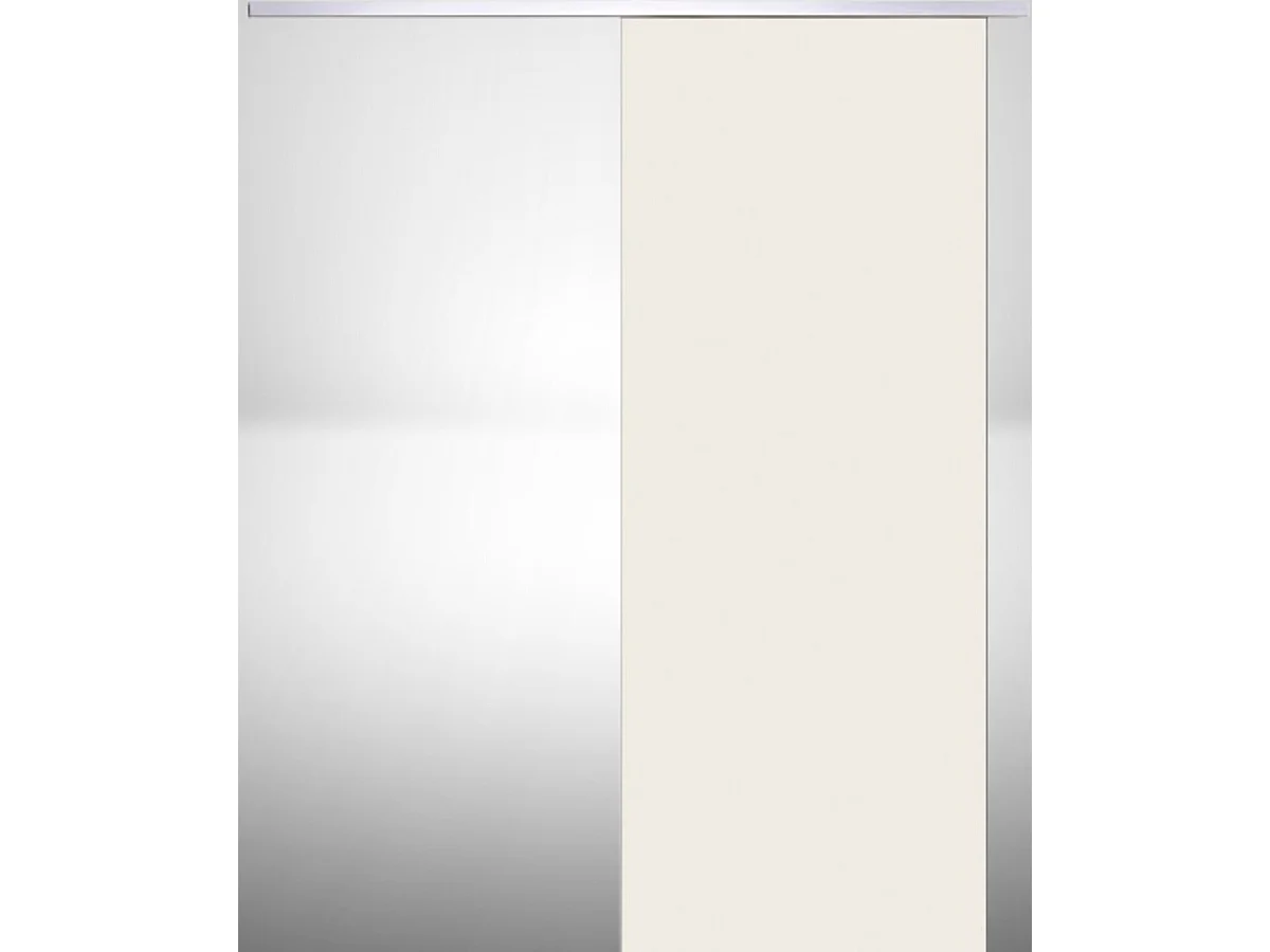 Porte Coulissante Lacdor Blanc Ral9010 H204 X L73, Rail Alu Gd Menuiseries