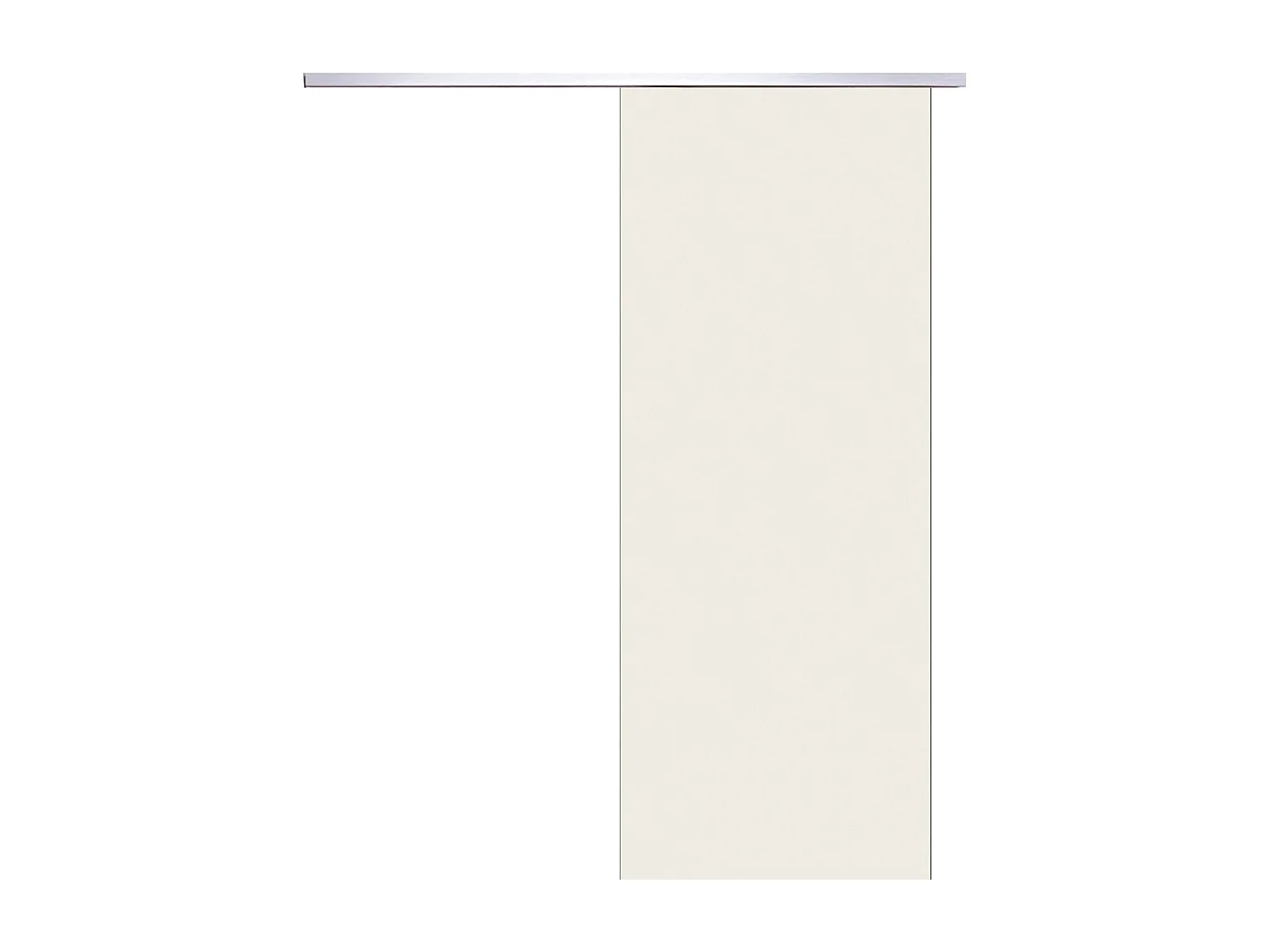 Porte Coulissante Blanc Pur Lacdor  H204 X L73 Cm, Rail Alu Gd Menuiseries
