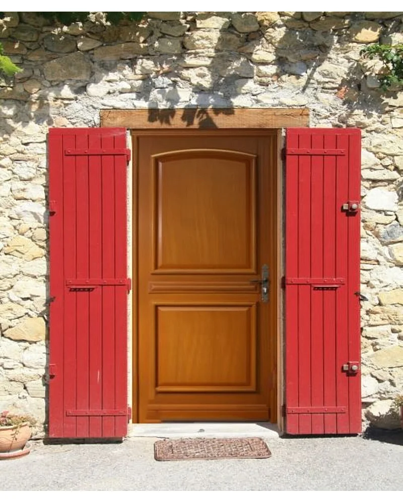 Porte D'entrée Bois Pleine Garnier, H.215xl.80 Cm Côte Tableau P.gauche Gd Menuiseries
