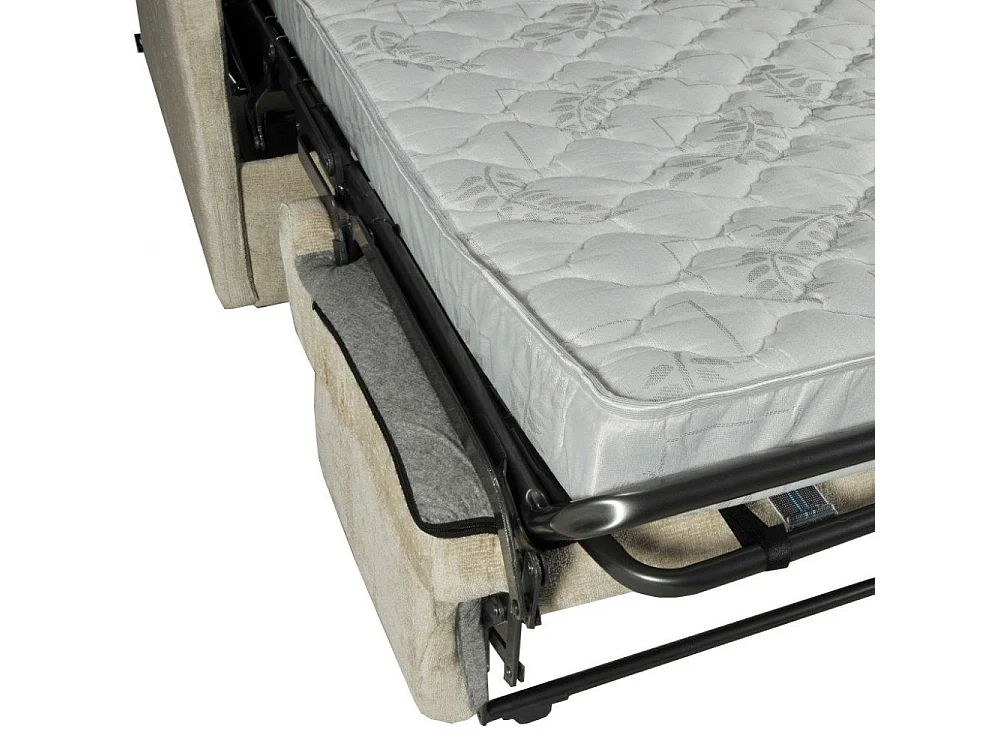 Canapé convertible rapido 3 places BERGAME en velours / Beige