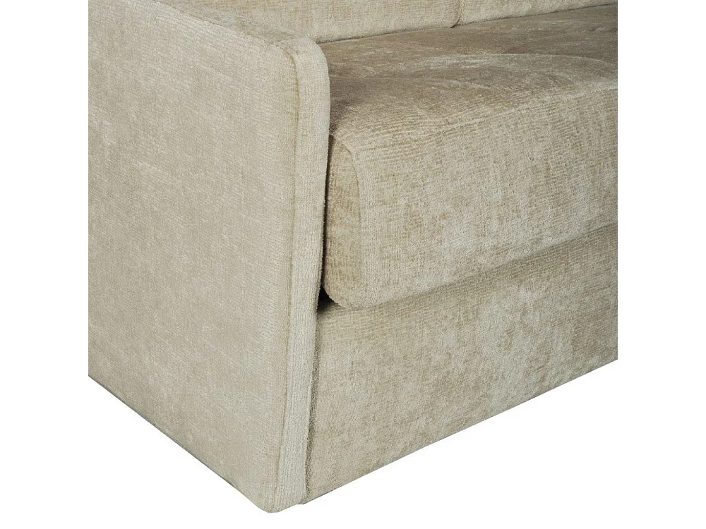 Canapé convertible express 3 places BERGAME en velours / Beige