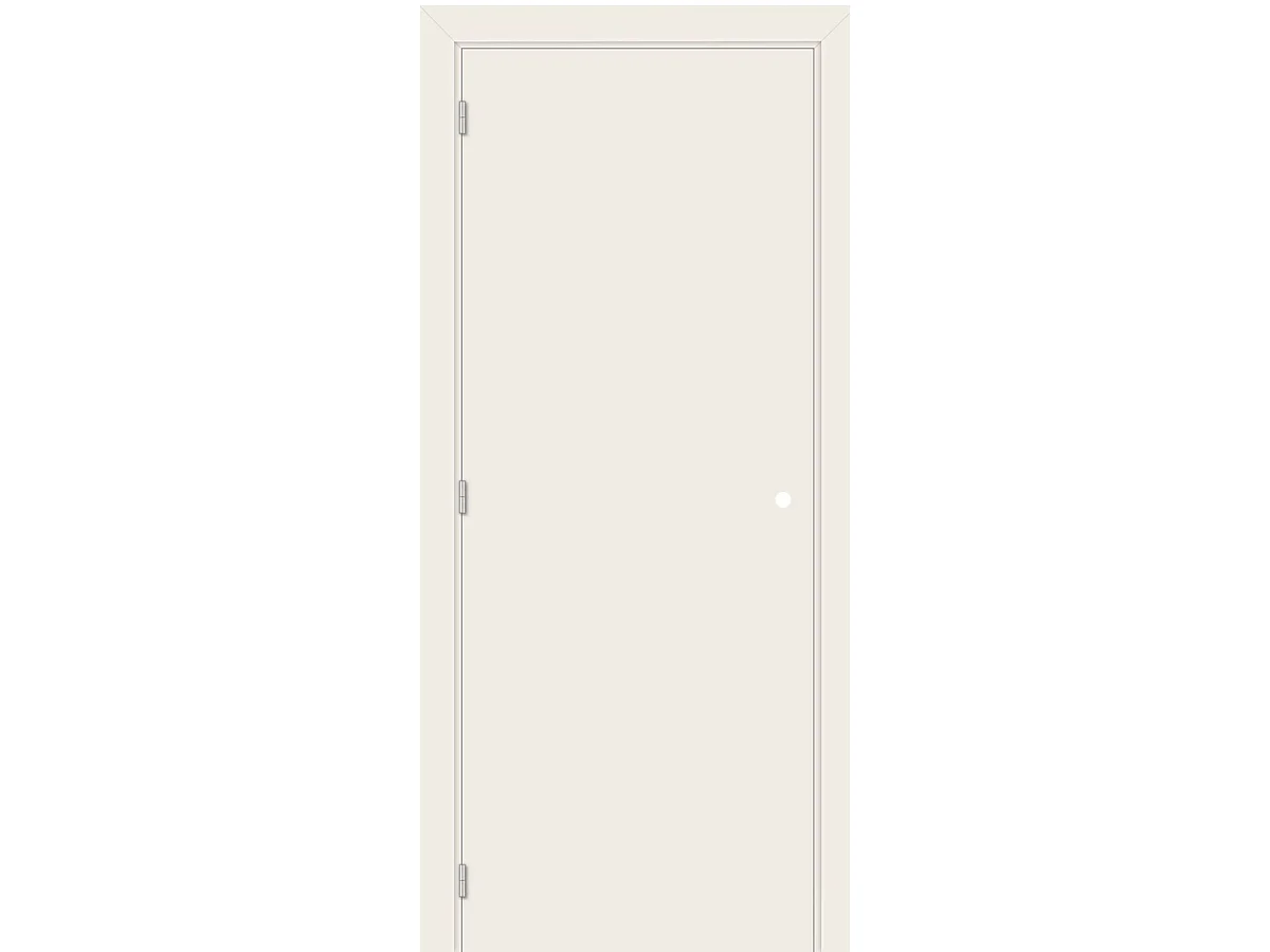 Bloc Porte Blanc Pur Lacdor  H204 X L73 Cm Côte Tableau P.droit Gd Menuiseries