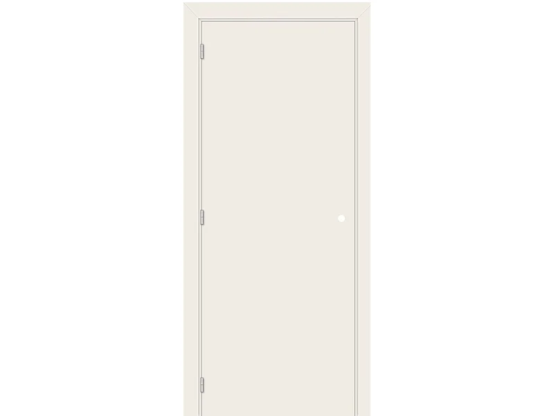 Bloc porte Lacdor blanc RAL9010 H204 x L73 Poussant Droite Cotes Tableau