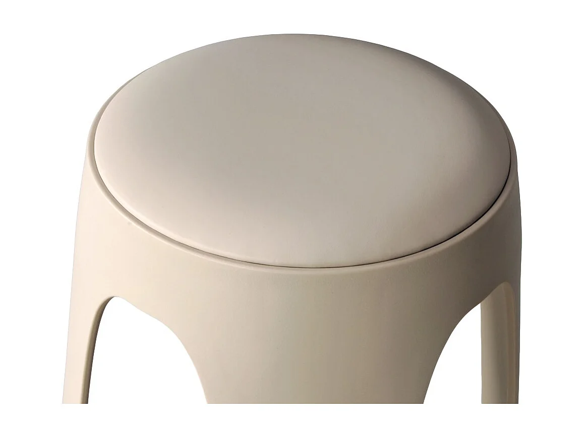 Lot de 6 tabourets empilables TOM / Beige