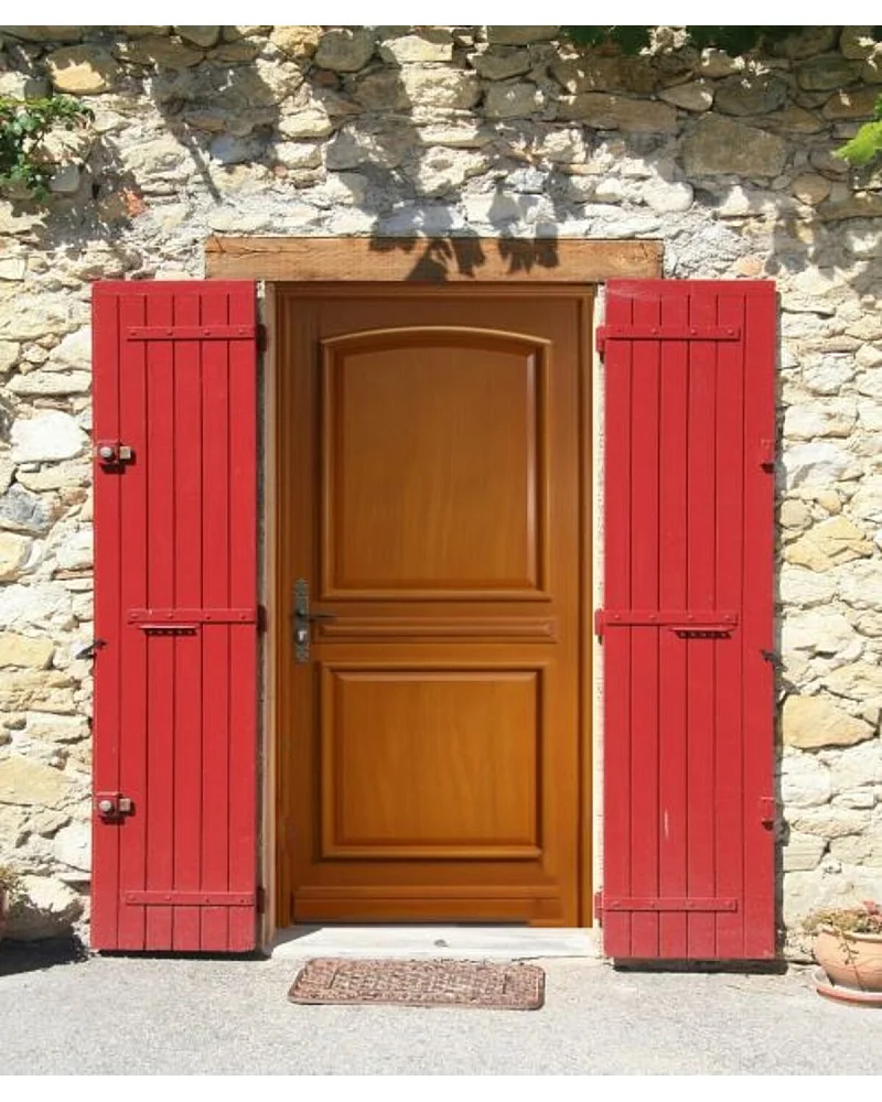 Porte D'entrée Bois Pleine Garnier, H.215xl.80 Cm Côte Tableau, P.droit Gd Menuiseries