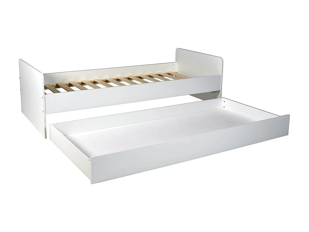 Lit gigogne 90x200 cm BALI / Blanc