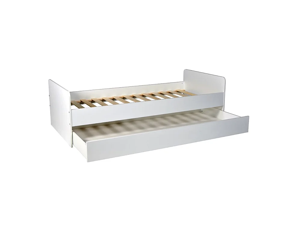 Lit gigogne 90x200 cm BALI / Blanc
