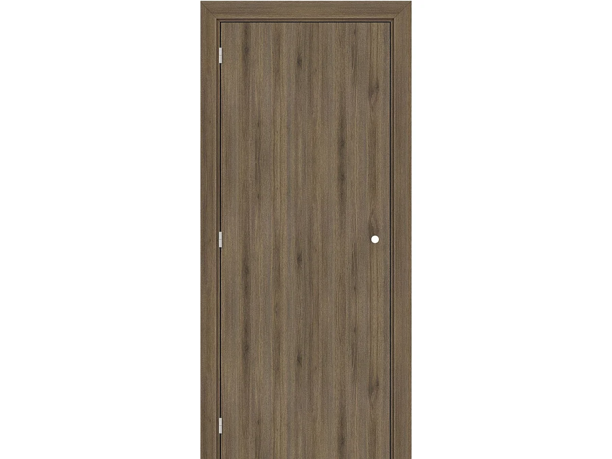 Bloc Porte Décor Noyer Light Walnut H204 X L93 Cm Côte Tableau P.droit Gd Menuiseries