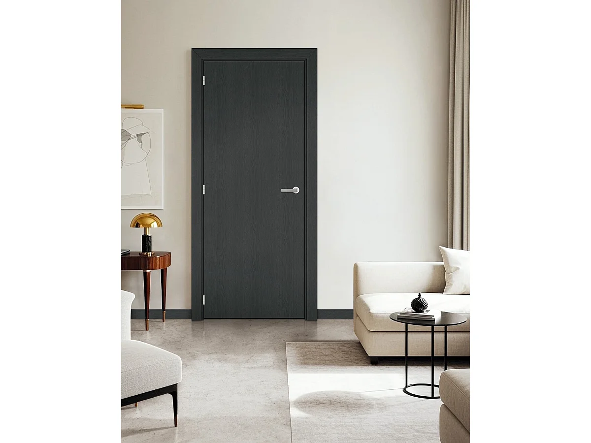 Bloc porte Grey Oak H204 x L83 Poussant Droite Cotes Tableau