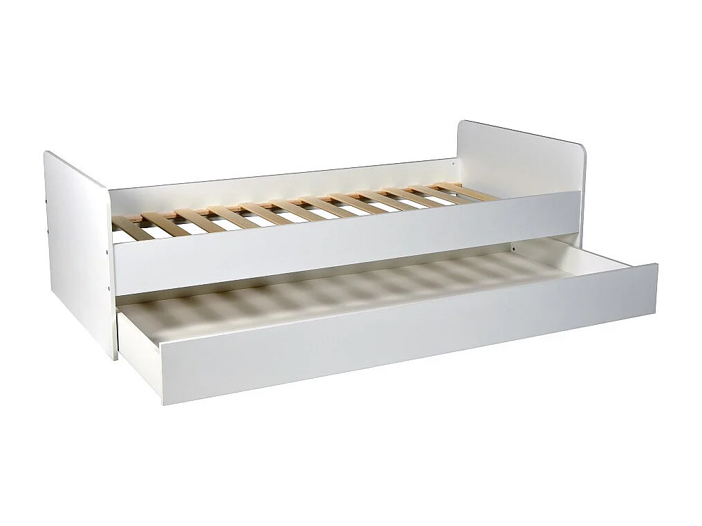 Lit gigogne 90x190 cm BALI / Blanc
