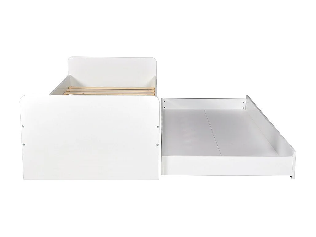 Lit gigogne 90x190 cm BALI / Blanc