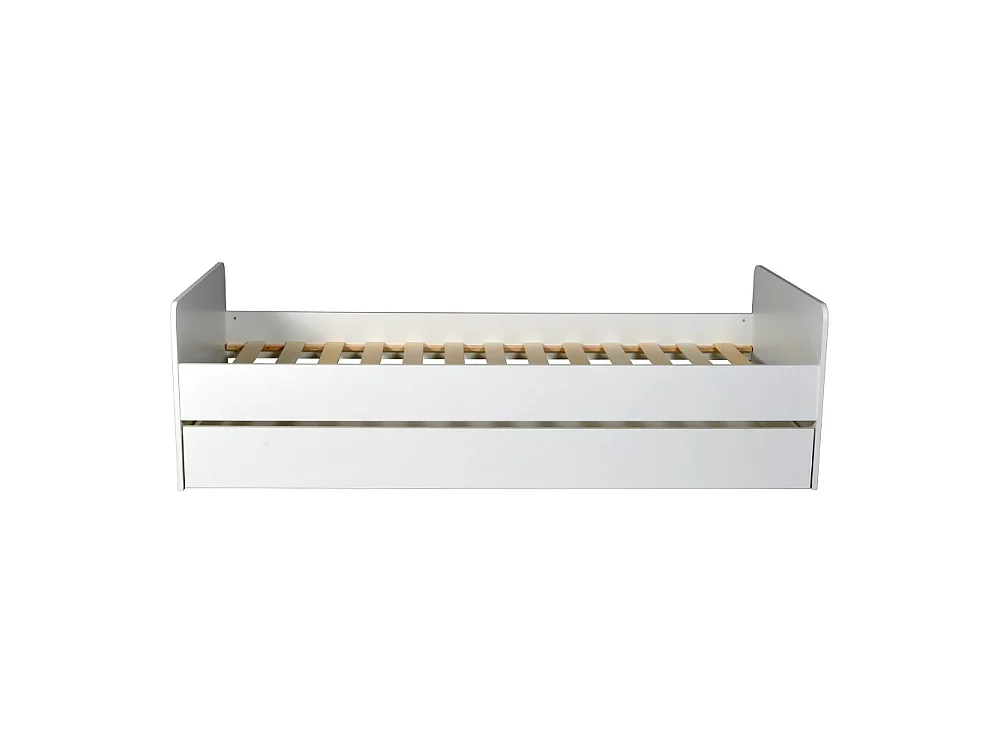 Lit gigogne 90x190 cm BALI / Blanc