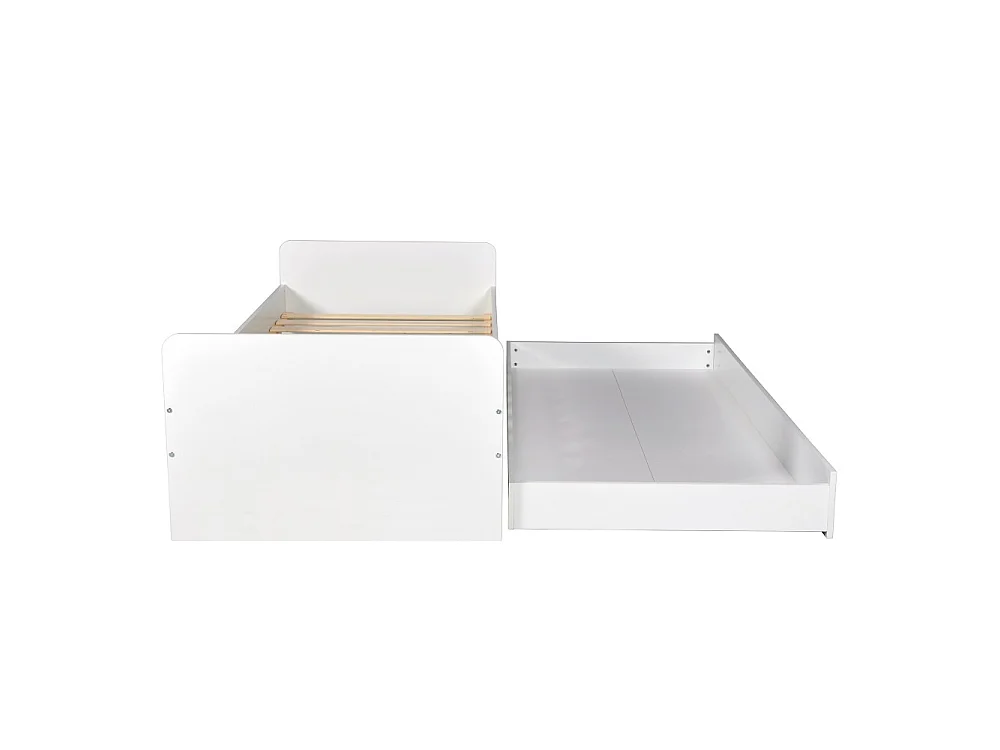 Lit gigogne 90x190 cm BALI / Blanc